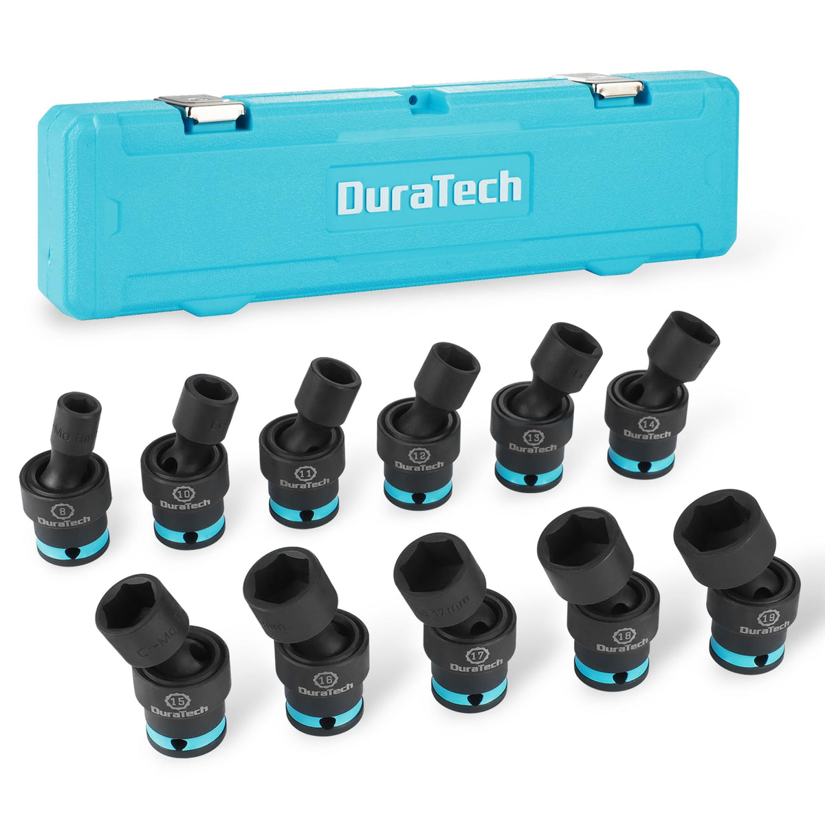 DURATECH 스위블 소켓 세트 3/8인치 16pcs 크롬몰리브덴강 6각 얕은형 1번 사진