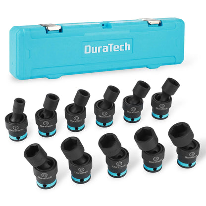 DURATECH 스위블 소켓 세트 3/8인치 16pcs 크롬몰리브덴강 6각 얕은형 1번 사진