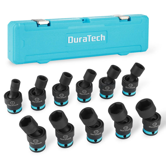 DURATECH 스위블 소켓 세트 3/8인치 16pcs 크롬몰리브덴강 6각 얕은형 1번 사진