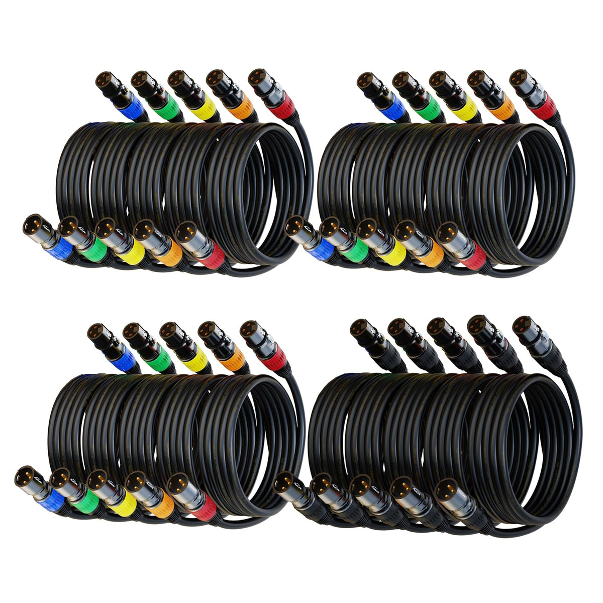 AuxLink XLR 마이크 케이블 멀티컬러 7번 사진