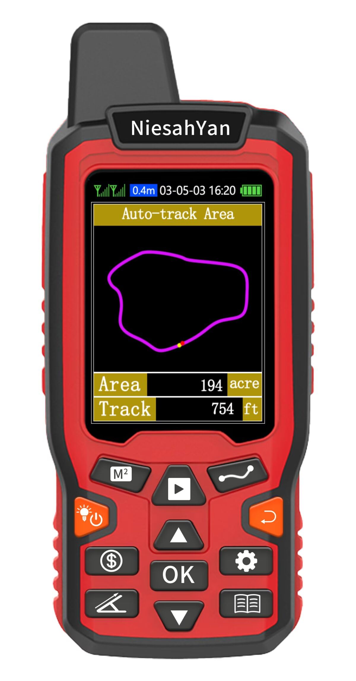NiesahYan ZL180 휴대용 GPS 측량기 고정밀 면적 거리 측정 4in1 1번 사진
