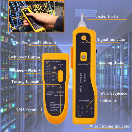 LEATBUY-TECH CAT5 압착 공구 세트 RJ45 RJ11 RJ12 CAT6 Cat5e 랜케이블 테스터 포함 2번 사진