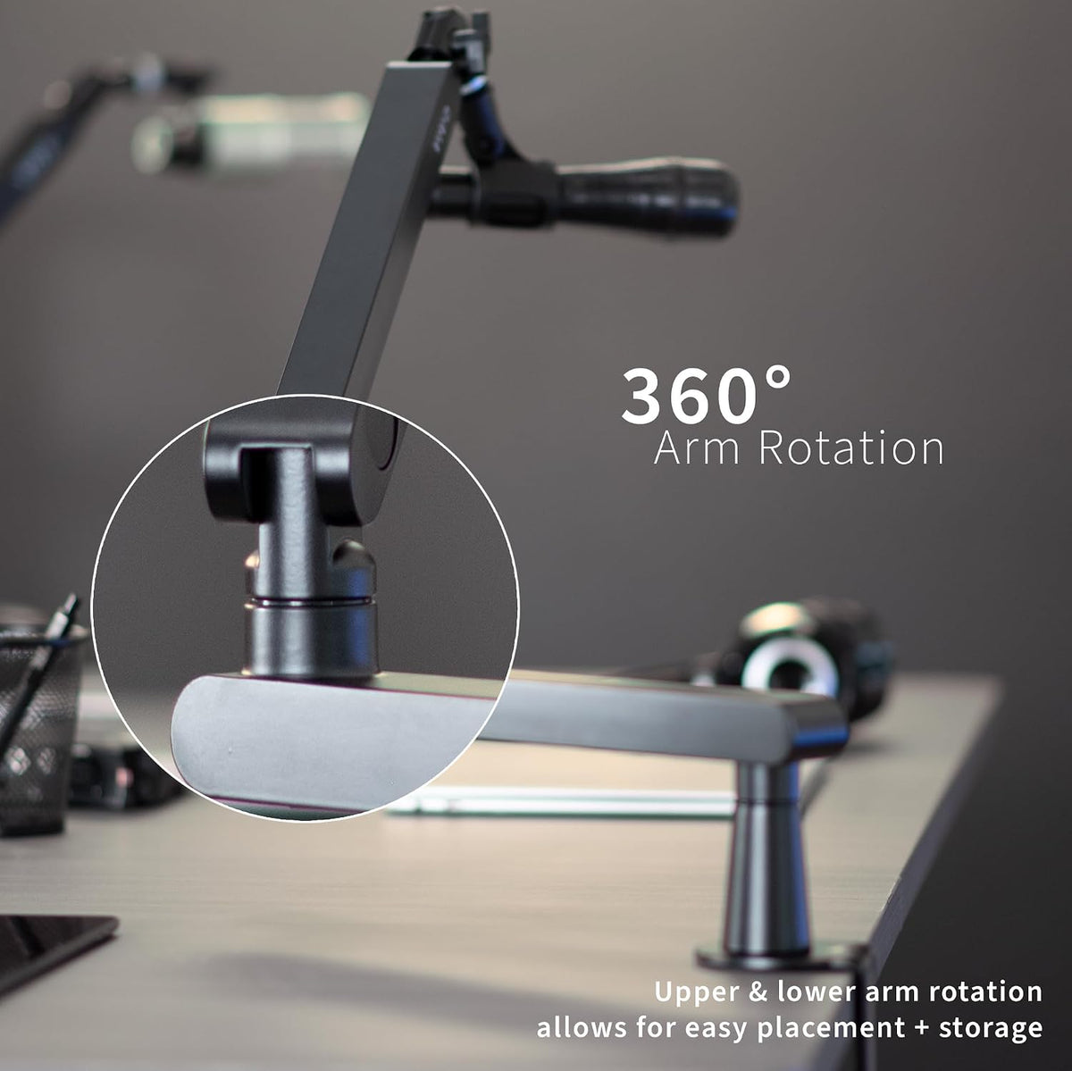 VIVO 마이크 붐 스탠드 STAND-MIC03L 데스크 클램프 5.6cm 두께 2kg 하중 5번 사진