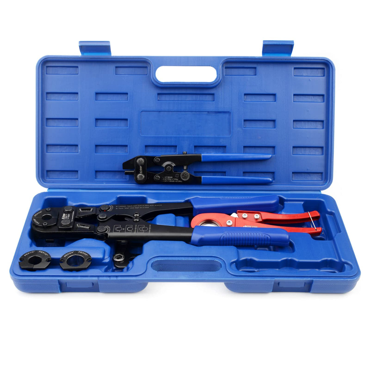 IWISS PEX 파이프 압착 공구 키트 3/8 1/2 3/4 1인치 ASTM F1807 구리링 1번 사진
