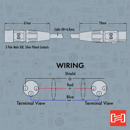 Hosa HMIC-050 프로 마이크 케이블 REAN XLR3F-XLR3 50피트 15m 7번 사진