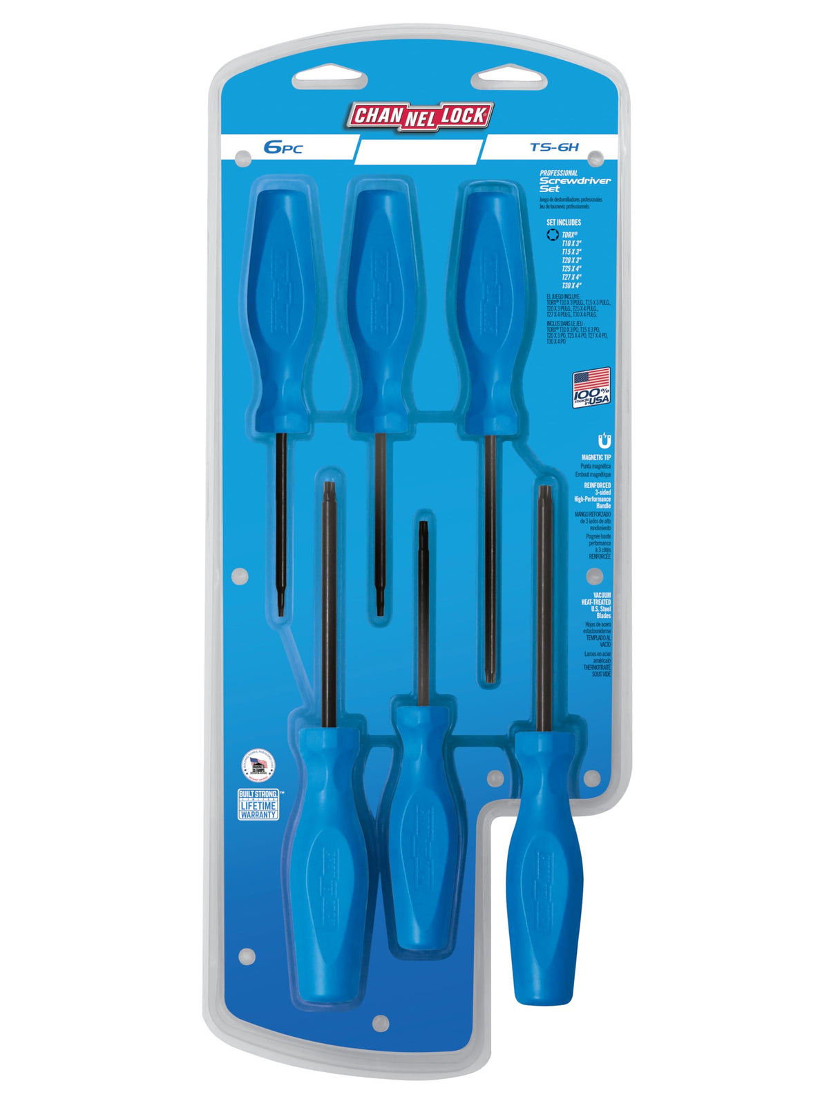 Channellock 토크스 스크루드라이버 세트 TS-6H 6피스 자석 팁 6번 사진