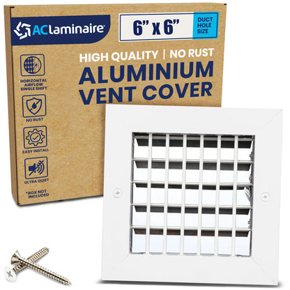 ACLAMINAIRE 알루미늄 싱글 디플렉션 조절식 에어 서플라이 레지스터 덕트 홀 장식 환기구 커버 11번 사진