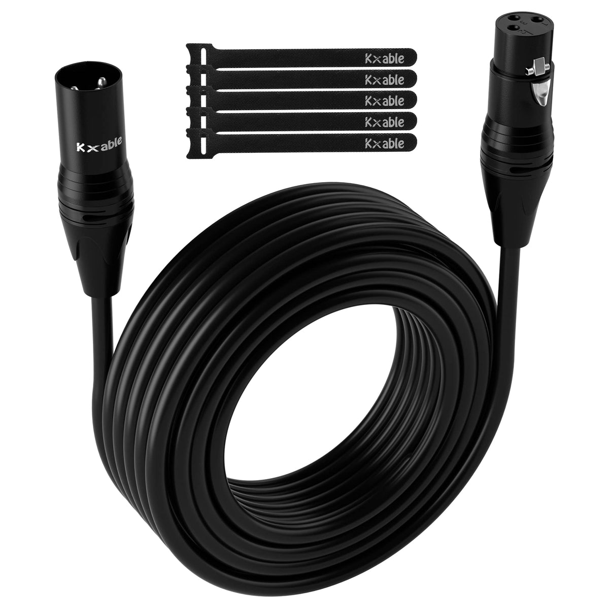 Kxable XLR 마이크 케이블 3핀 차폐 균형 수-암 패치 코드 무산소 구리 PVC 자가잠금 8번 사진