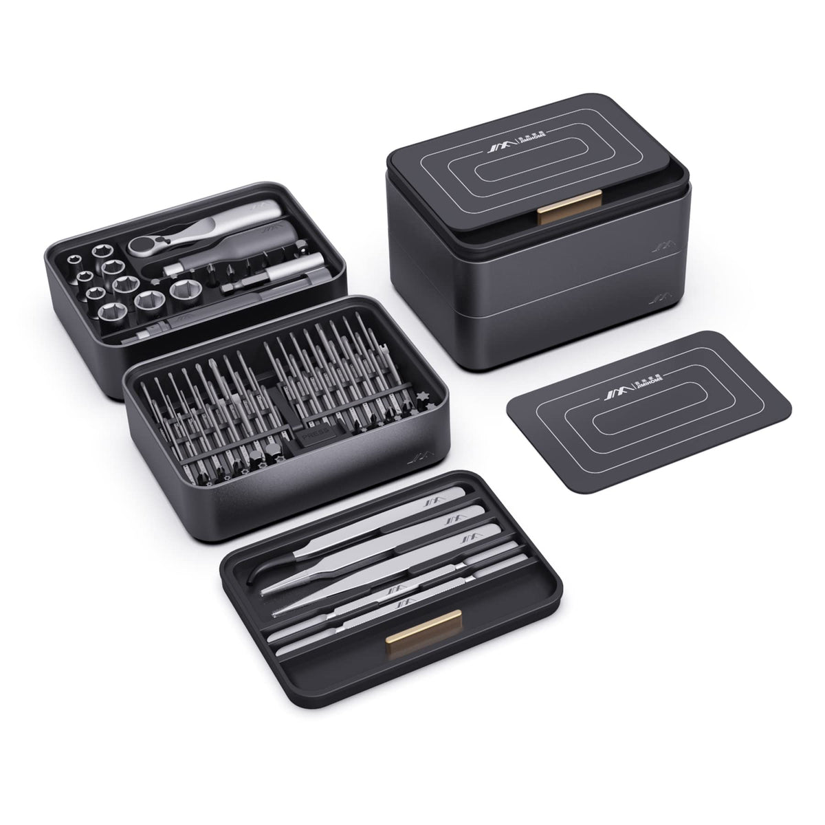 JIMIHOME 정밀 드라이버 세트 100피스 래칫 핀셋 4mm 비트 미니 공구함 1번 사진