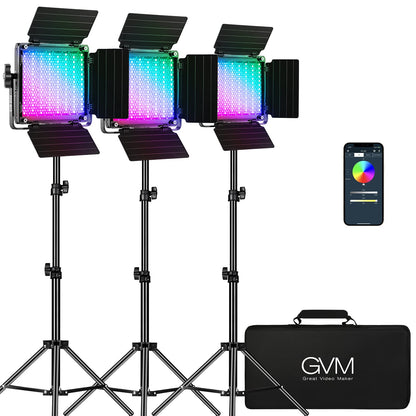 GVM 800D RGB LED 비디오 조명 키트 삼각대 스탠드 CRI 97 3200K-5600K 11번 사진