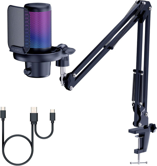 FEELWORLD VM1-AS-OF-US USB 게이밍 콘덴서 마이크 붐암 스탠드 1번 사진