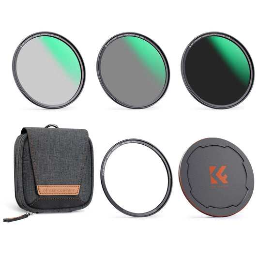 K&F CONCEPT 자기식 어댑터링 CPL ND8 ND64 렌즈캡 필터 키트 49-95mm 1번 사진