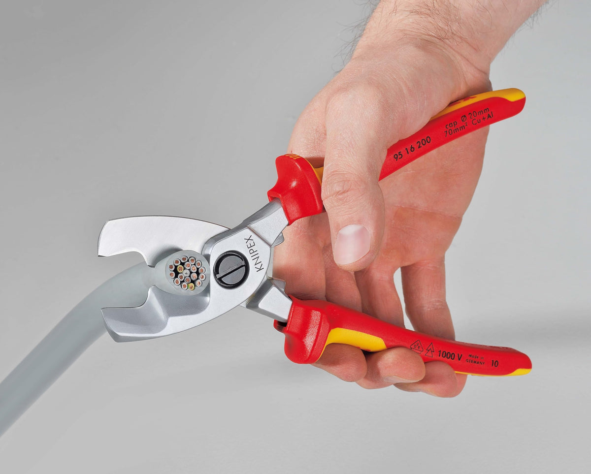 KNIPEX 1000V 절연 케이블 시어 이중 날 200 mm 95 16 200 3번 사진