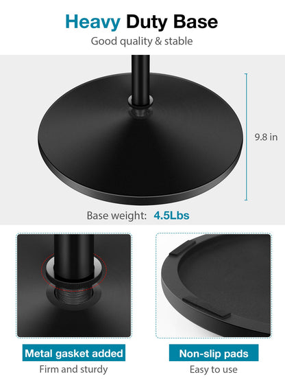 InnoGear 마이크 스탠드 플로어 디태처블 붐 암 가중 원형 베이스 SM58 Q2U K669B 4번 사진
