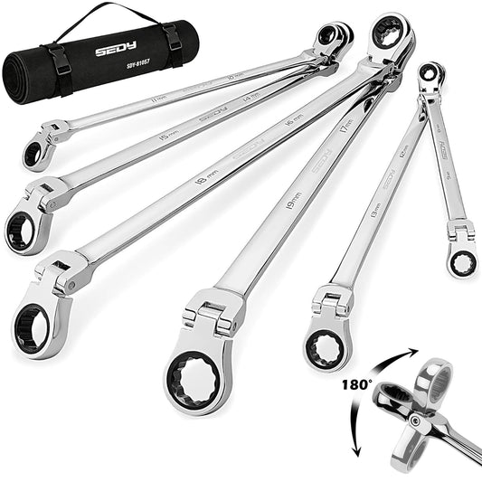 SEDY SAE 미터법 콤비네이션 렌치 32종 세트 20종 표준 12종 스터비 1/4인치-3/4인치 6mm-18mm 1번 사진