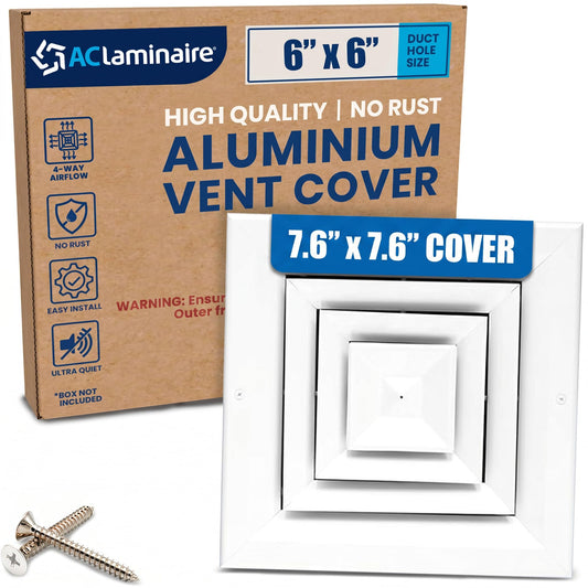 ACLAMINAIRE 천장용 4방향 알루미늄 HVAC 에어 디퓨저 10x10 덕트 1번 사진