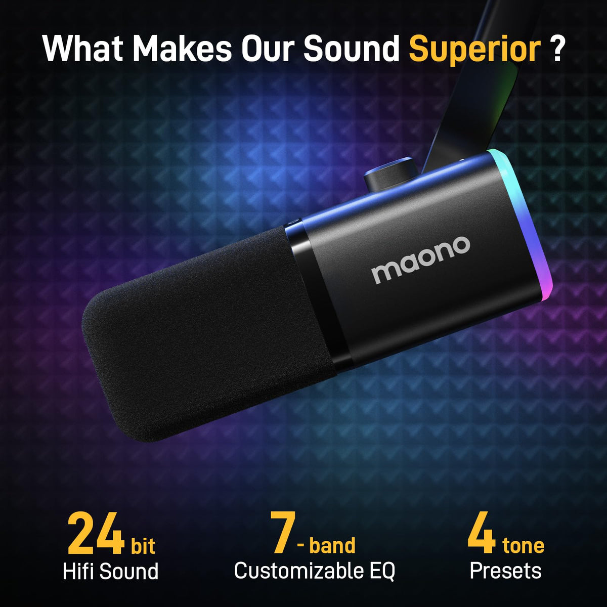 MAONO PD100X USB XLR 다이내믹 마이크 24bit 48kHz 노이즈 캔슬링 스트리밍 팟캐스트용 7번 사진