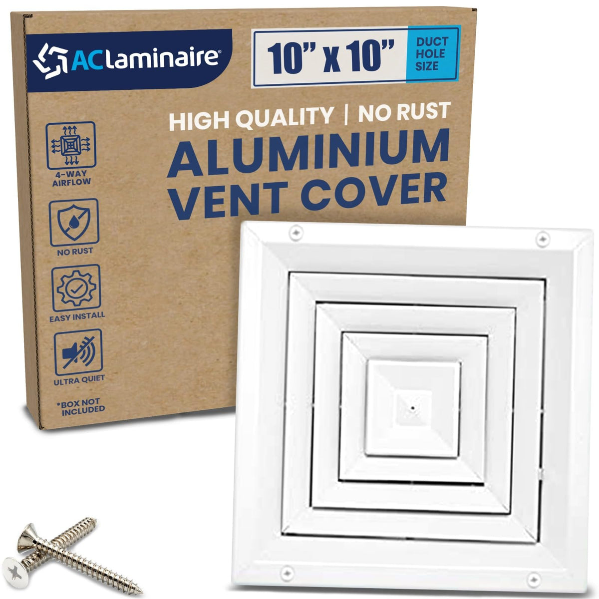 ACLAMINAIRE 천장용 4방향 알루미늄 HVAC 에어 디퓨저 10x10 덕트 11번 사진
