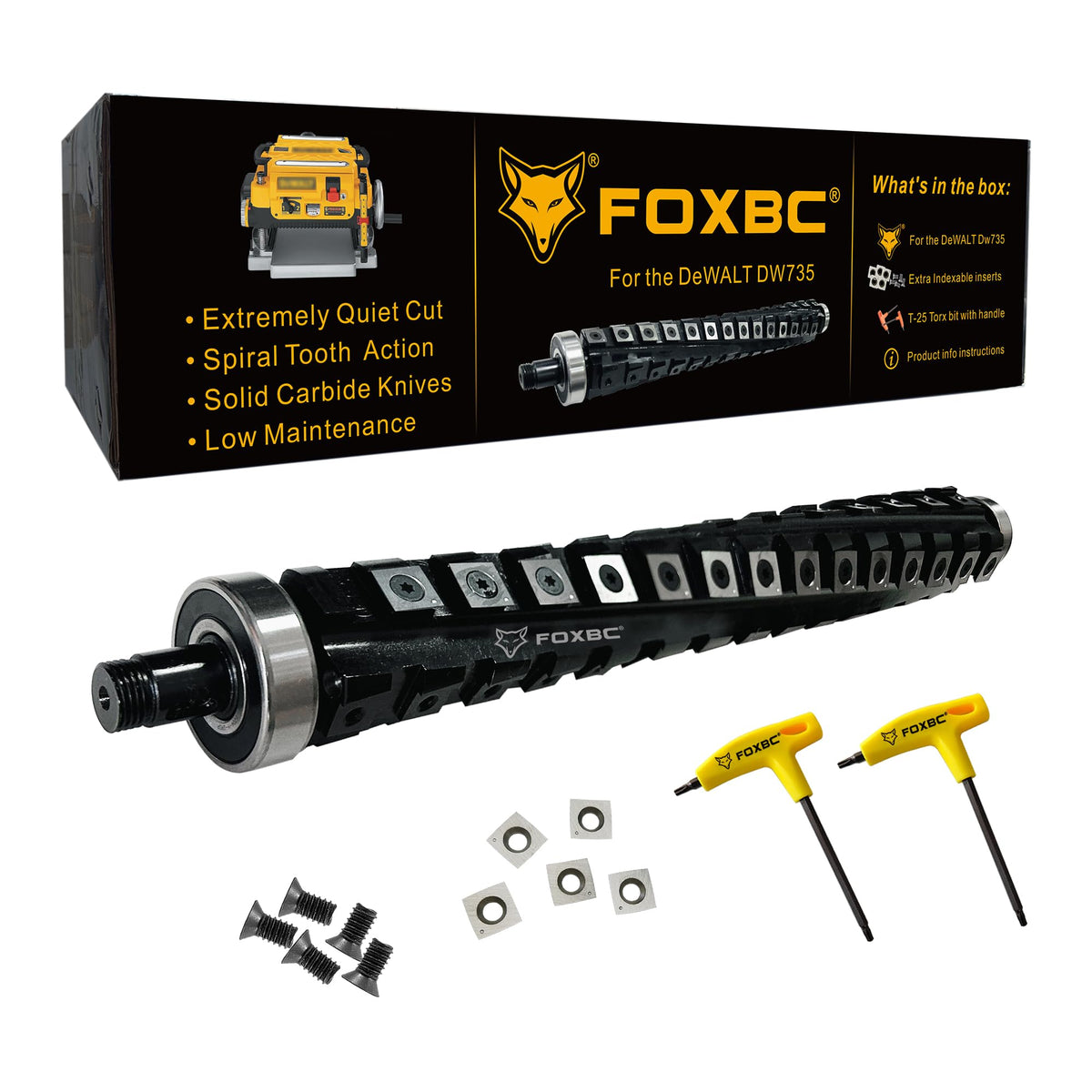 FOXBC DeWalt DW735 DW735X용 13인치 스파이럴 헬리컬 커터헤드 1번 사진