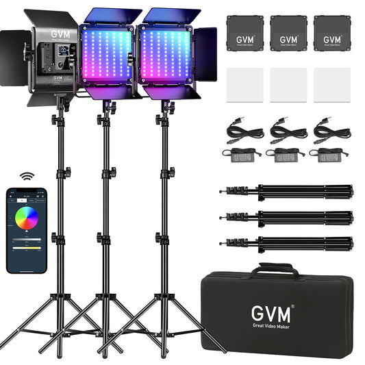 GVM Great Video Maker 800D RGB 비디오 조명 삼각대 1번 사진