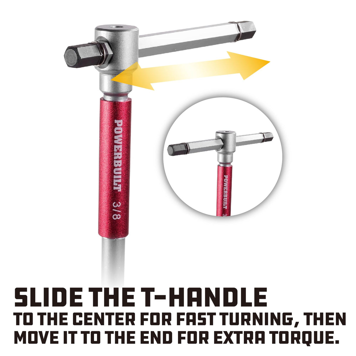 Powerbuilt T-Handle 육각 렌치 세트 2 2.5 3 4 5 6 8 10mm 11인치 4번 사진