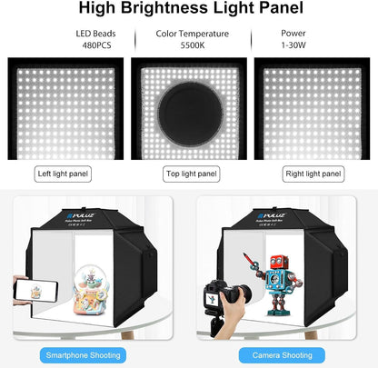 PULUZ 16인치 스튜디오 라이트 박스 480pcs LED x16 4번 사진
