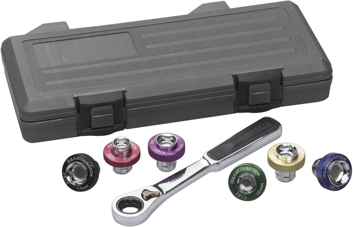 GearWrench 3870D 3/8인치 드라이브 6각 마그네틱 오일 드레인 플러그 mm 소켓 세트 7종 1번 사진