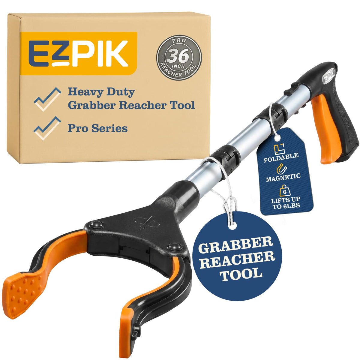 EZPIK 그래버 리처 쓰레기 집게 접이식 5lb 고정 수직 집기 13번 사진