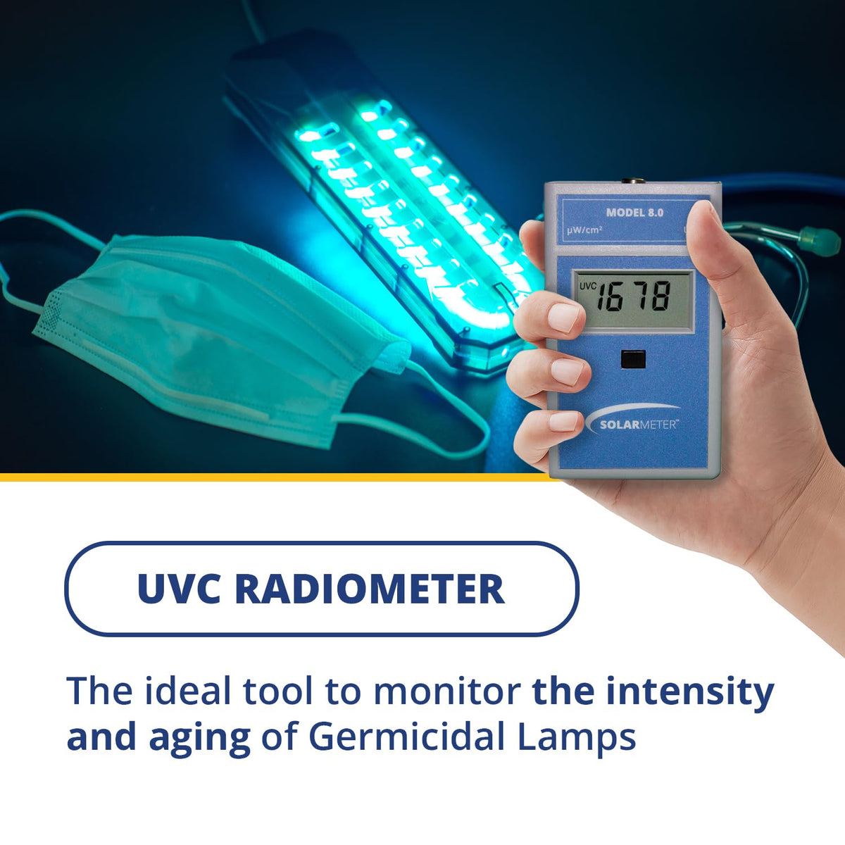 Solarmeter 자외선 UVC 램프 측정기 Model 8.0 0-1999 μW/cm2 2번 사진