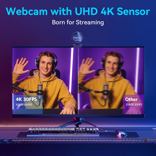 EMEET S600 4K 웹캠 1/2.55 소니 센서 PDAF 자동초점 스트리밍 2번 사진
