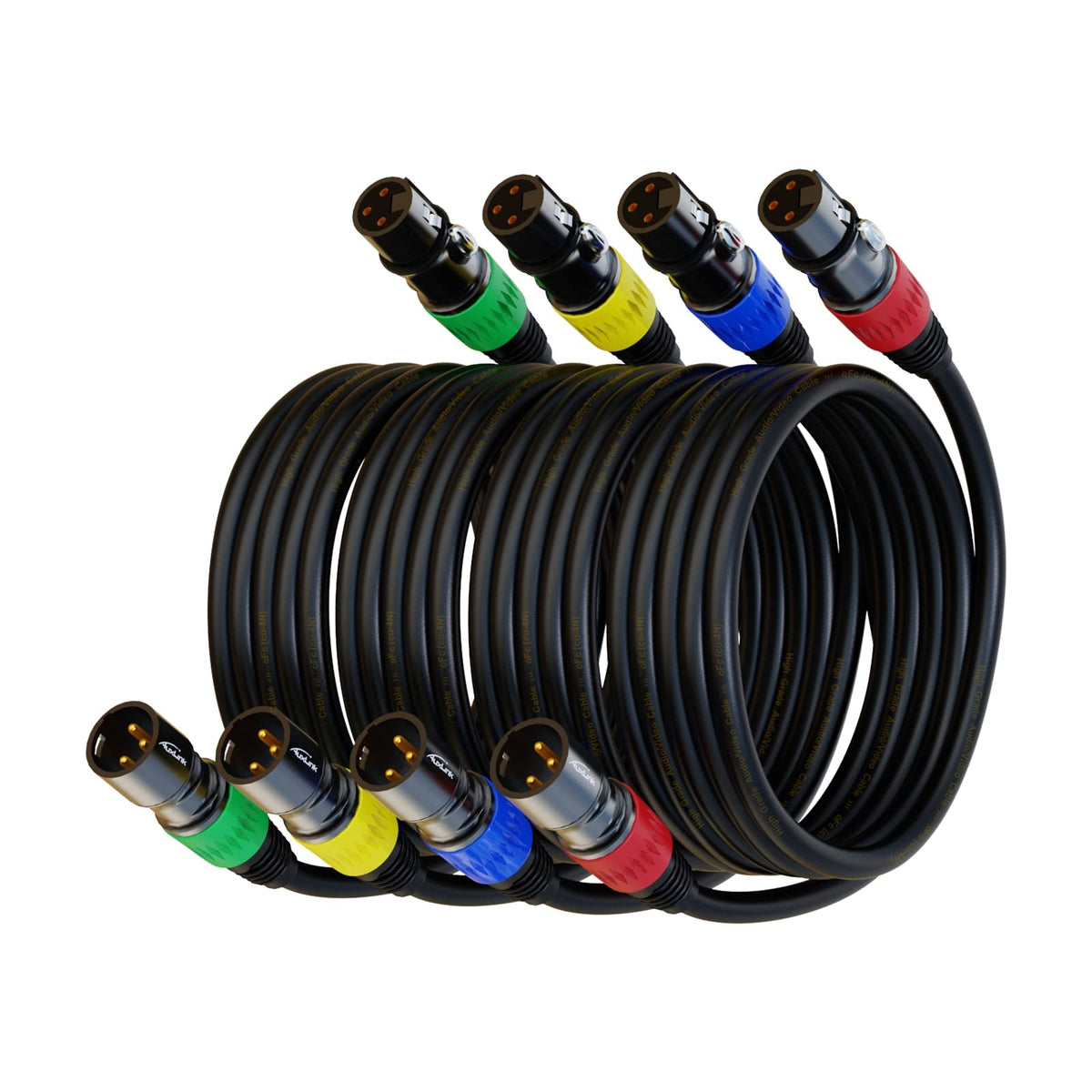 AuxLink XLR 마이크 케이블 멀티컬러 9번 사진
