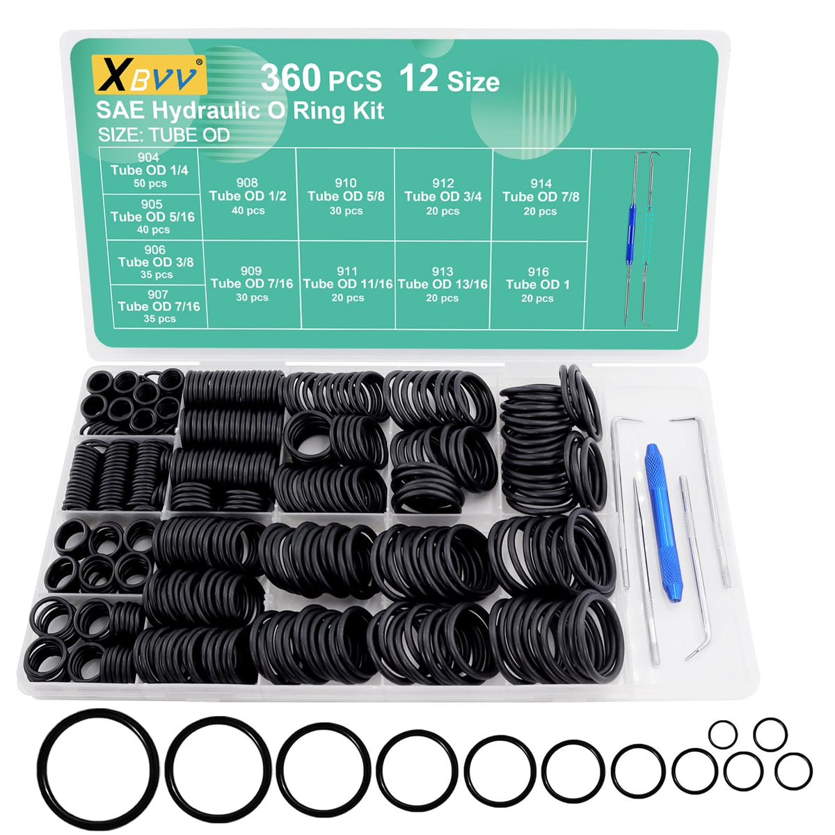 XBVV 미터법 O링 407피스 세트 75A 9번 사진