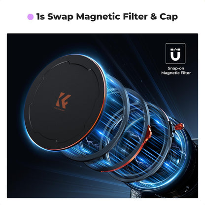 K&F CONCEPT 자기 CPL ND2-32 블랙 디퓨전 1/4 필터 키트 67mm 4번 사진
