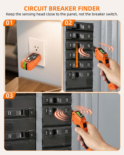 focemta 서킷 브레이커 파인더 GFCI 테스터 키트 90-135V AC 3번 사진