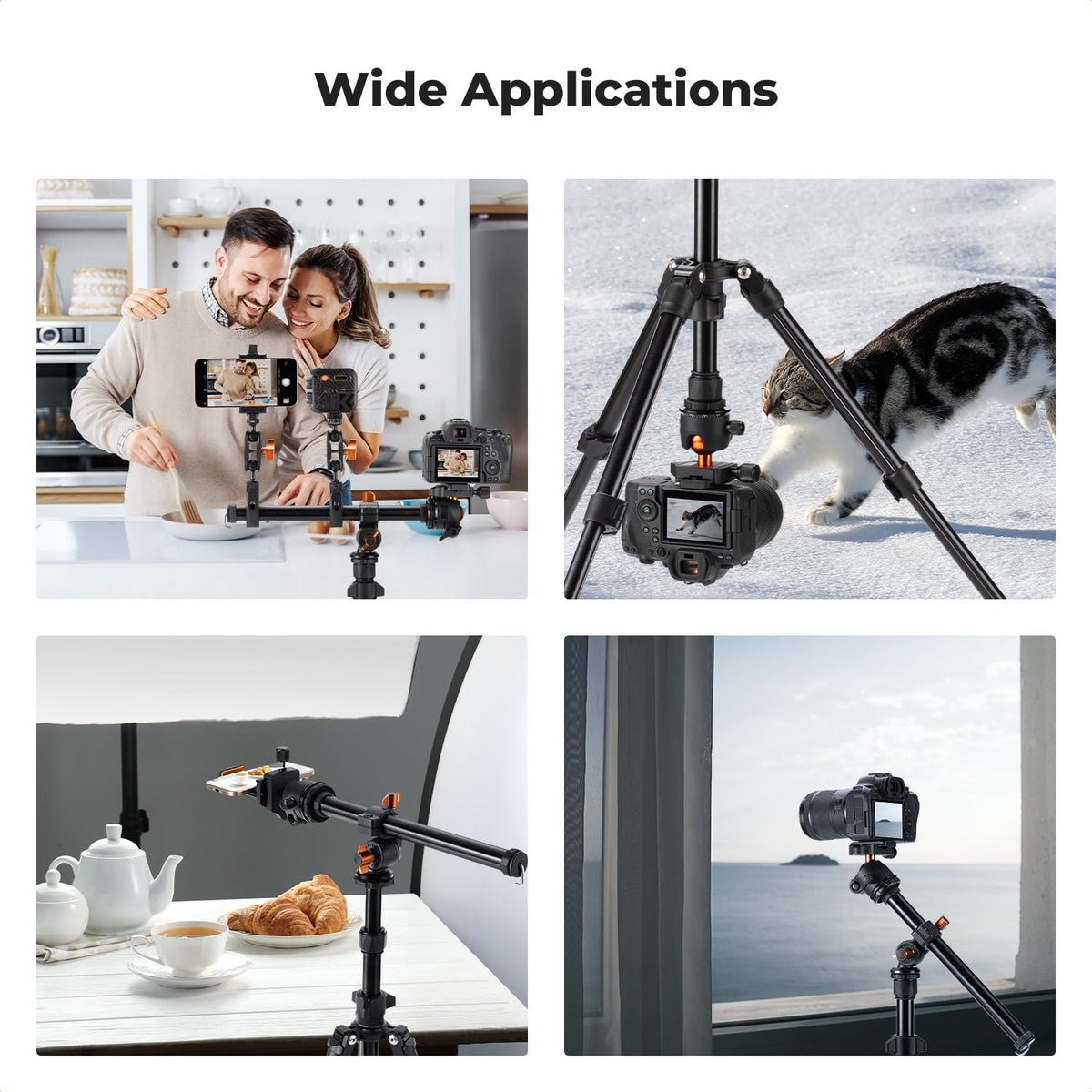 K&F CONCEPT 카메라 삼각대 44-195cm 28mm 볼헤드 6번 사진