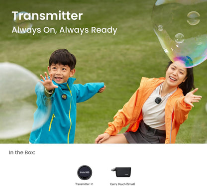 Insta360 Mic Pro 무선 미니 라발리에 마이크 송신기 3-Mic 32-bit float 내장 녹음 9번 사진