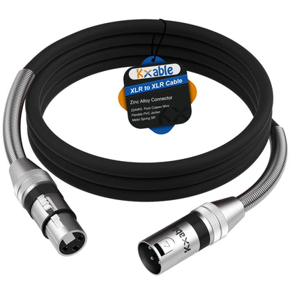 Kxable XLR 마이크 케이블 22AWG 순동선 고밀도 구리 브레이드 차폐 1번 사진