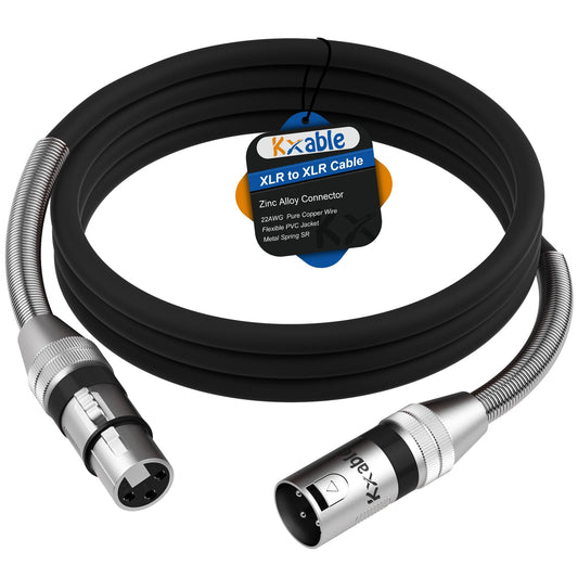 Kxable XLR 마이크 케이블 22AWG 순동선 고밀도 구리 브레이드 차폐 1번 사진