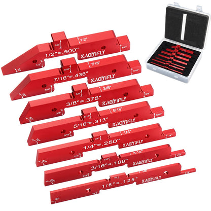 KAGYIFLY 목공 세팅 블록 알루미늄 정밀 라우터 테이블 높이 게이지 14pcs 세트 1번 사진