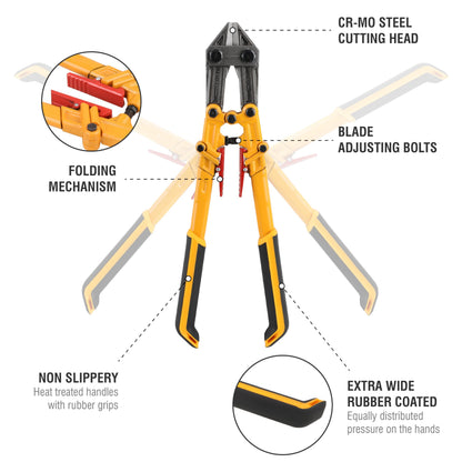 Olympia Tools 파워 그립 접이식 볼트 커터 CR-MO 경화강 헤드 3번 사진
