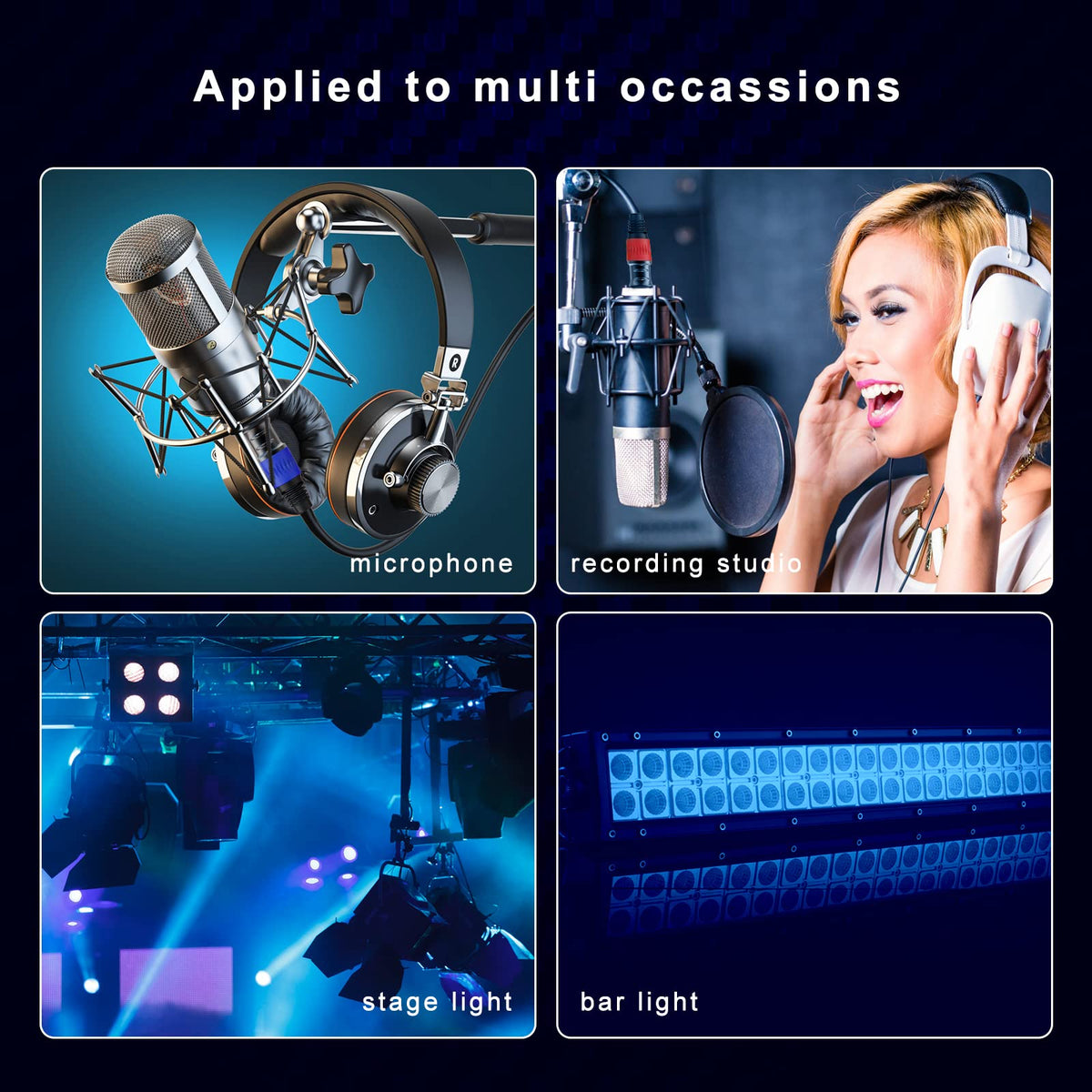 AuxLink XLR 마이크 케이블 멀티컬러 6번 사진