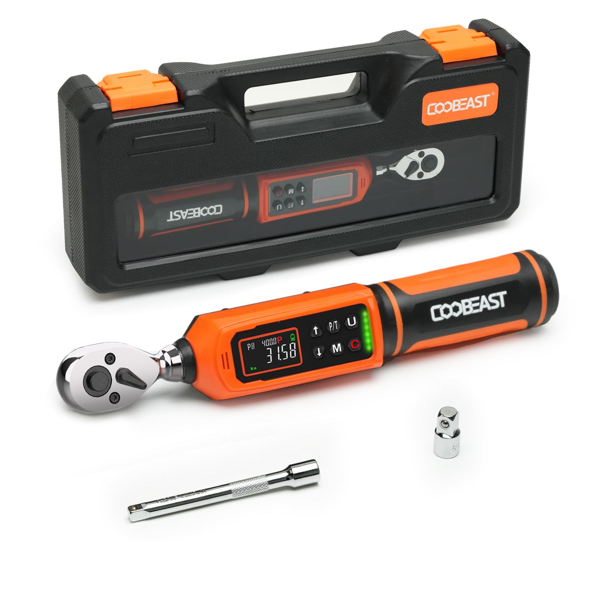 coobeast 디지털 토크 렌치 1.5-99.5 Ft-lbs 2-135Nm 크롬바나듐강 72톱니 라쳇 11번 사진