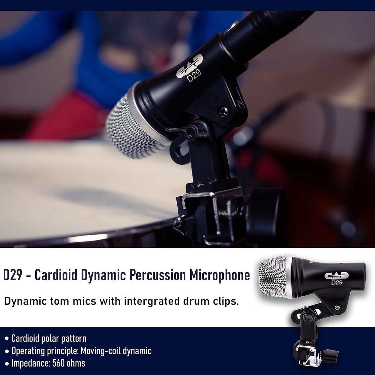 CAD Audio Stage7 7피스 드럼 마이크 팩 D10 D19 D29 C9 콘덴서 포함 바이닐 케이스 5번 사진