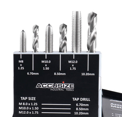 Accusize Industrial Tools HSS 미터 탭 드릴 세트 18pc 0001-0052 4번 사진