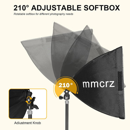 mmcrz S02 16인치 x 16인치 소프트박스 조명 키트 85W 2700-6500K 3번 사진