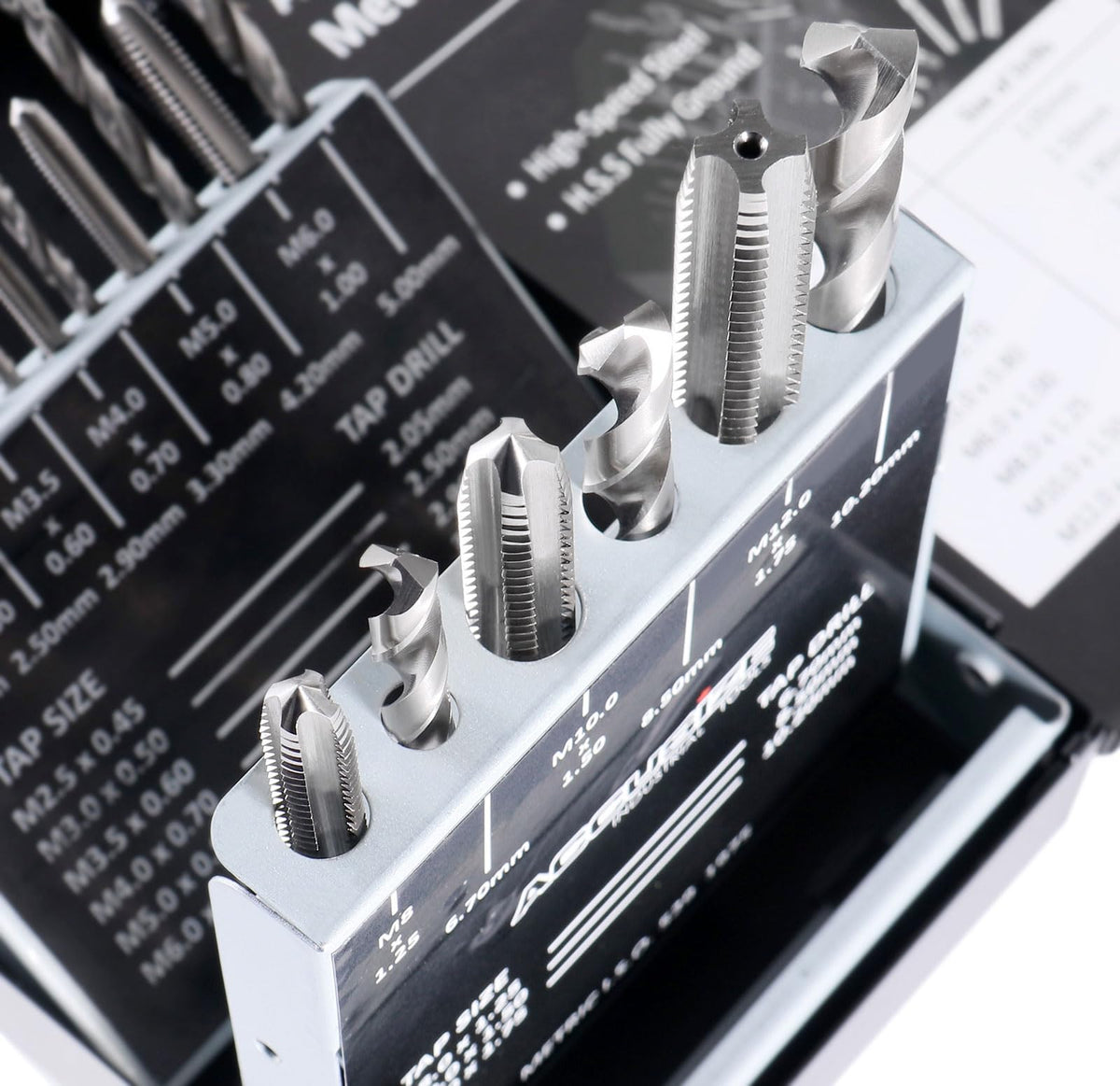 Accusize Industrial Tools HSS 미터 탭 드릴 세트 18pc 0001-0052 7번 사진