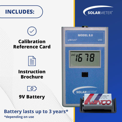 Solarmeter 자외선 UVC 램프 측정기 Model 8.0 0-1999 μW/cm2 4번 사진