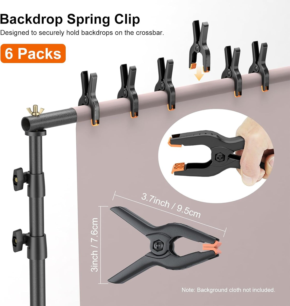 LINCO 백드롭 스탠드 키트 4174 9.4x8.3ft 휴대용 높이조절 삼각대 5번 사진