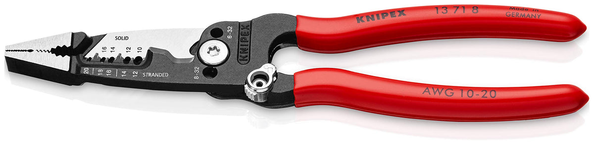 KNIPEX 단조 와이어 스트리퍼 10-20 AWG 6-32 8-32 나사 절단 11번 사진