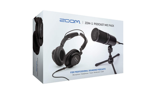 Zoom ZDM-1 팟캐스트 다이내믹 마이크 팩 헤드폰 삼각대 윈드스크린 XLR 케이블 세트 1번 사진